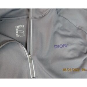 Rion Cycling Jersey Shirt Size M 1/4‎ Zip Gray
